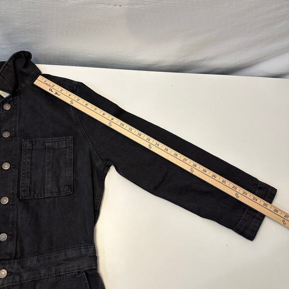 Levi’s Womens XS Denim Iconic Jumpsuit Standard Fit Black Cotton Western NWT - Picture 14 of 16